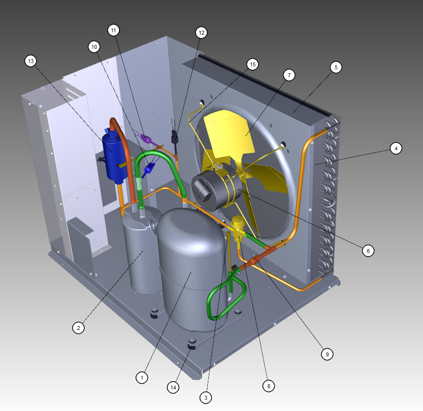 CVDT1200 Condensing Unit Refrigeration Components